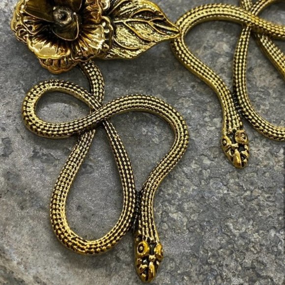NEW Serpent & Roses Statement Earrings - Picture 2 of 11